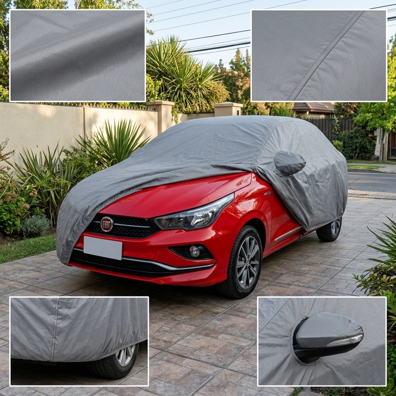 FUNDA CUBRE AUTO GRIS PLOMO PROTECTORA -CRONOS VEHICULO - 2