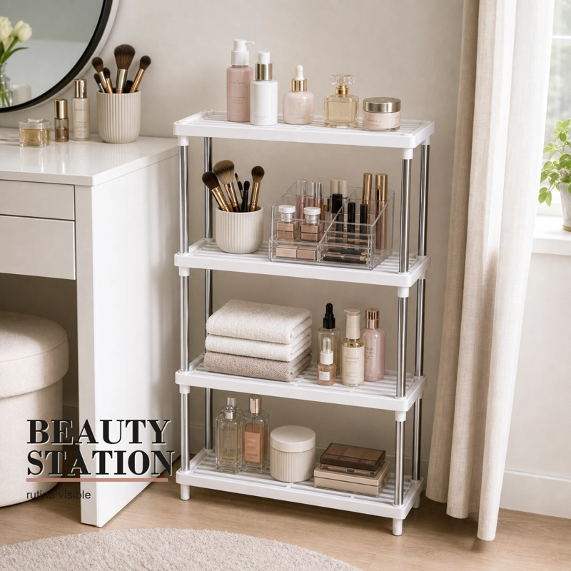 ORGANIZADOR MULTIFUNCIONAL 4 NIVELES PLASTICO Y METAL PARA BAÑO 171 - 1