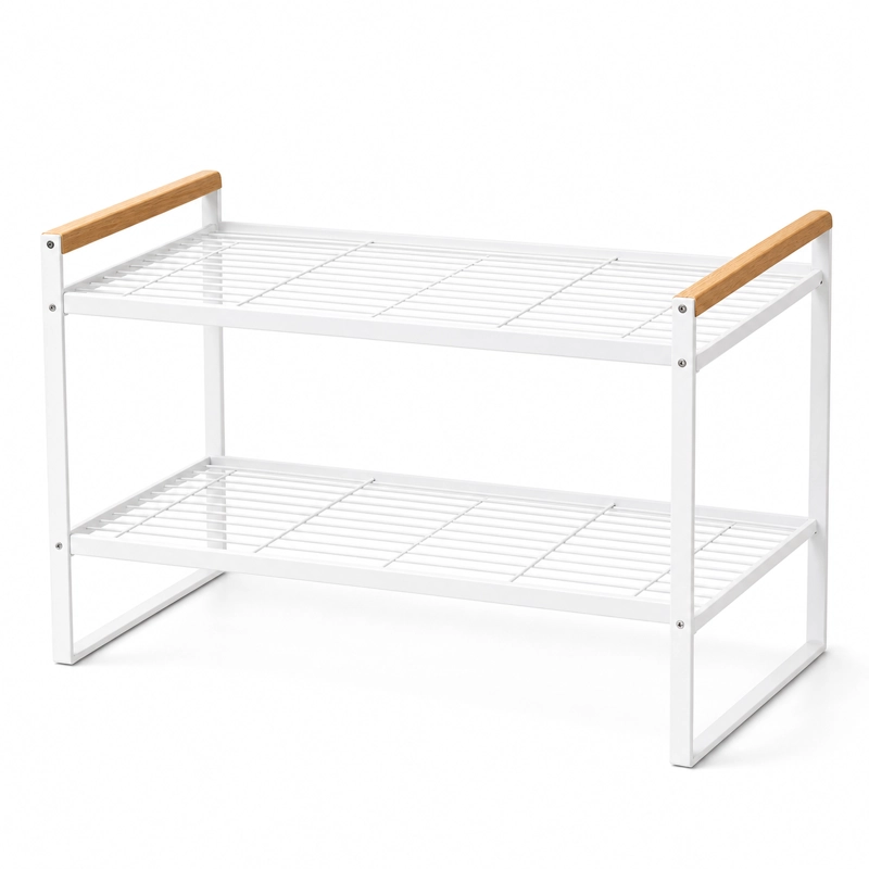 ESTANTE AUXILIAR DE METAL 2 NIVELES BLANCO PLANTA 125 - 5