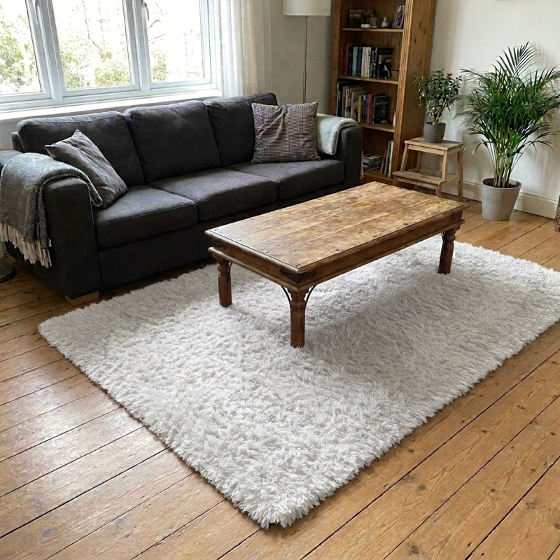 ALFOMBRA ARMONIA PELO MEDIO BLANCO 150X200 CM DECORATIVA LIVING 026 - 4