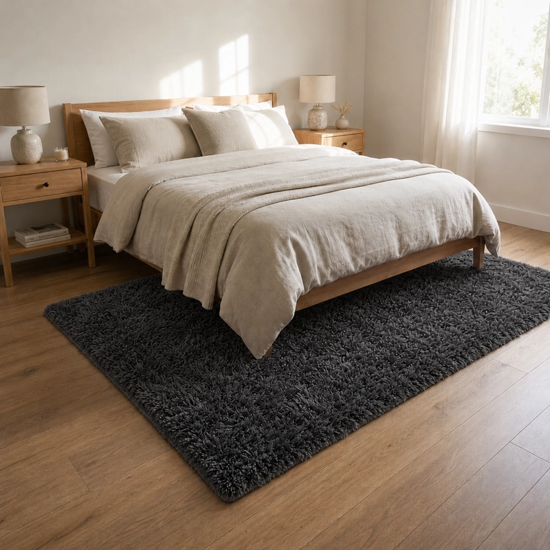 ALFOMBRA PELO MEDIO 150X200 PLOMO 026 CALIDAD PREMIUM - 3