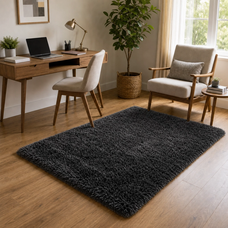 ALFOMBRA PELO MEDIO 150X200 PLOMO 026 CALIDAD PREMIUM - 4