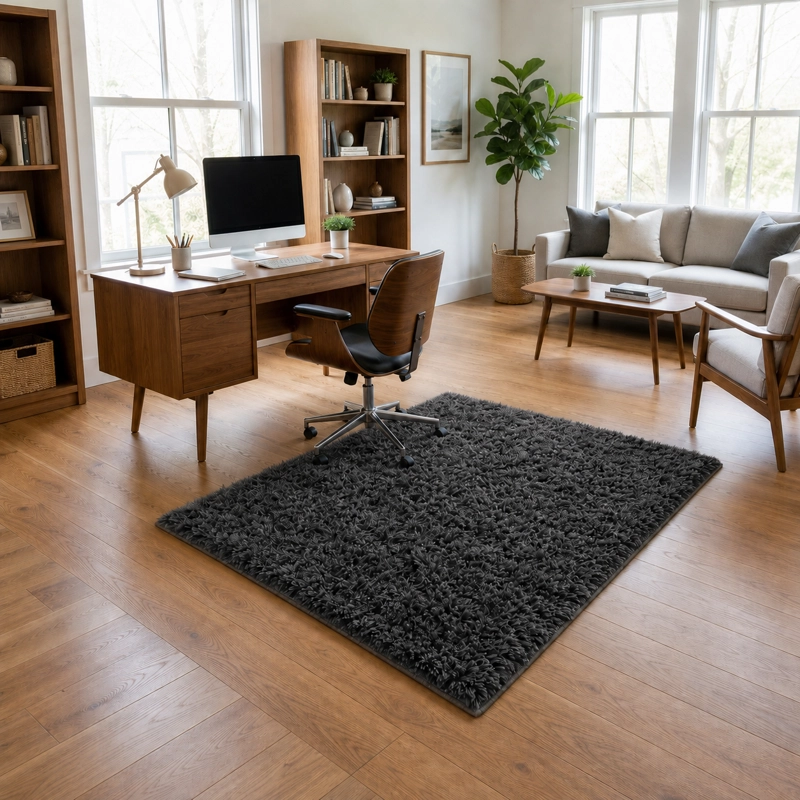 ALFOMBRA PELO MEDIO 150X200 PLOMO 026 CALIDAD PREMIUM - 7