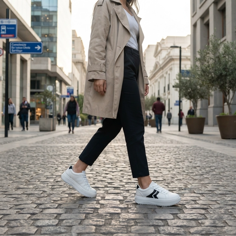 ZAPATILLAS URBANAS BLANCAS MUJER ESTILO - 3