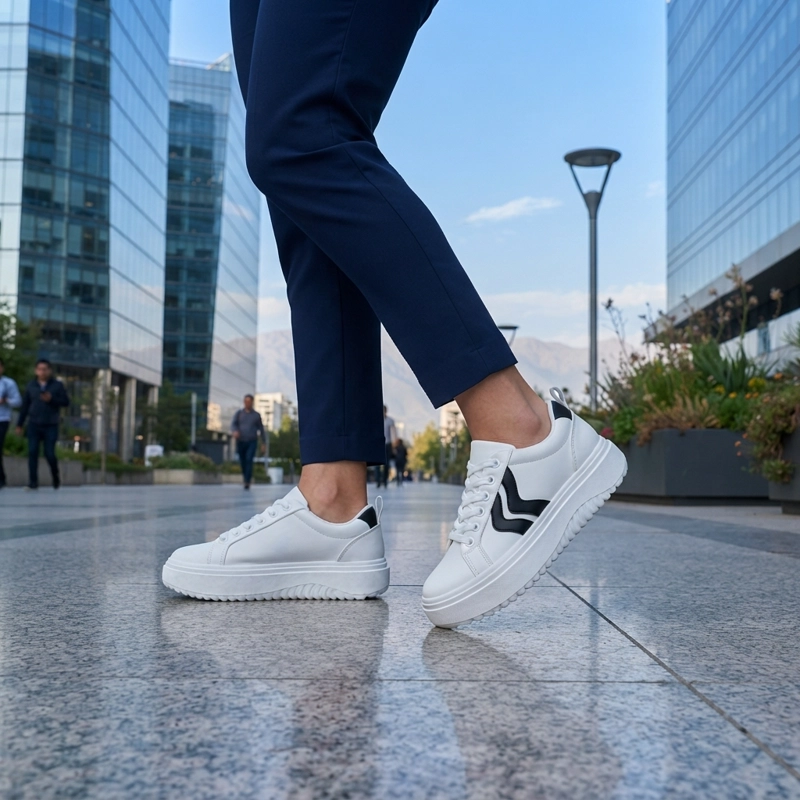 ZAPATILLAS URBANAS BLANCAS MUJER ESTILO - 4