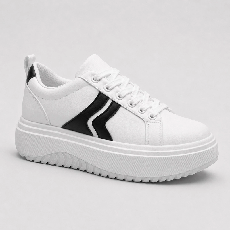 ZAPATILLAS URBANAS BLANCAS MUJER ESTILO - 7