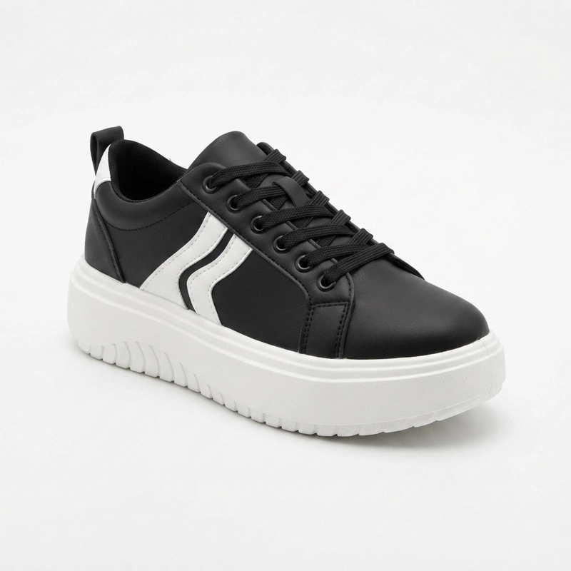 ZAPATILLAS URBANAS NEGRAS DE MUJER MODERNAS - 5