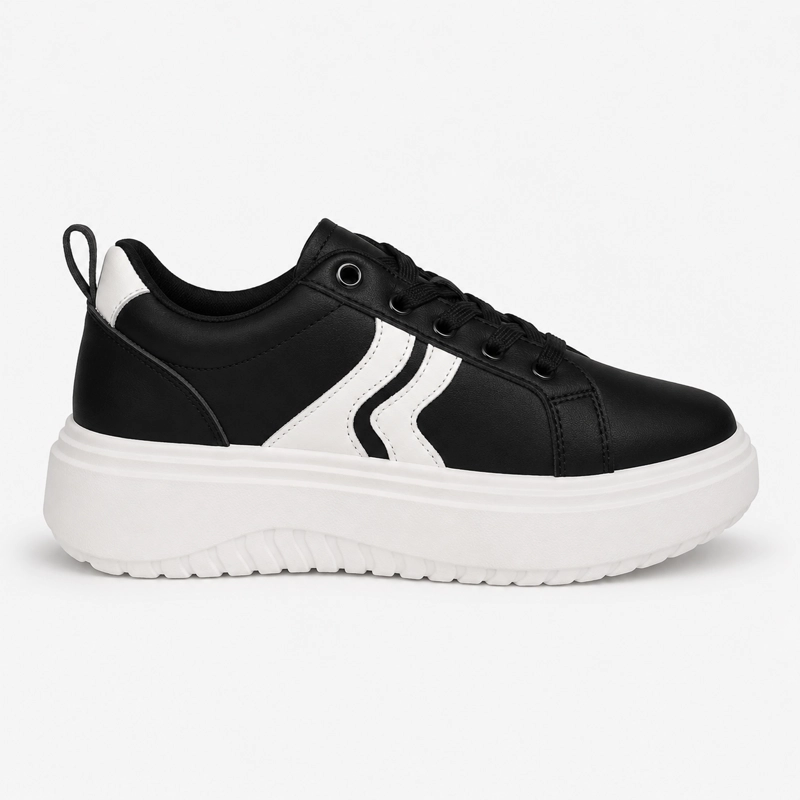 ZAPATILLAS URBANAS NEGRAS DE MUJER MODERNAS - 7