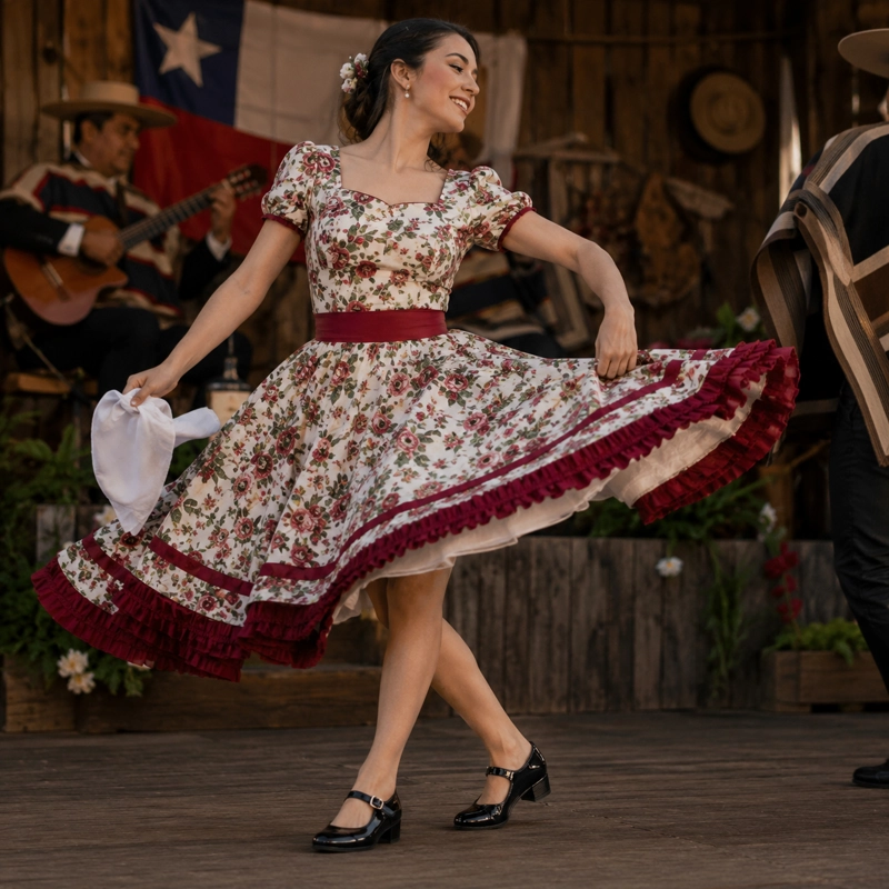 ZAPATOS FOLCLORICOS MUJER CHAROL NEGRO MODELO 7293 - 3