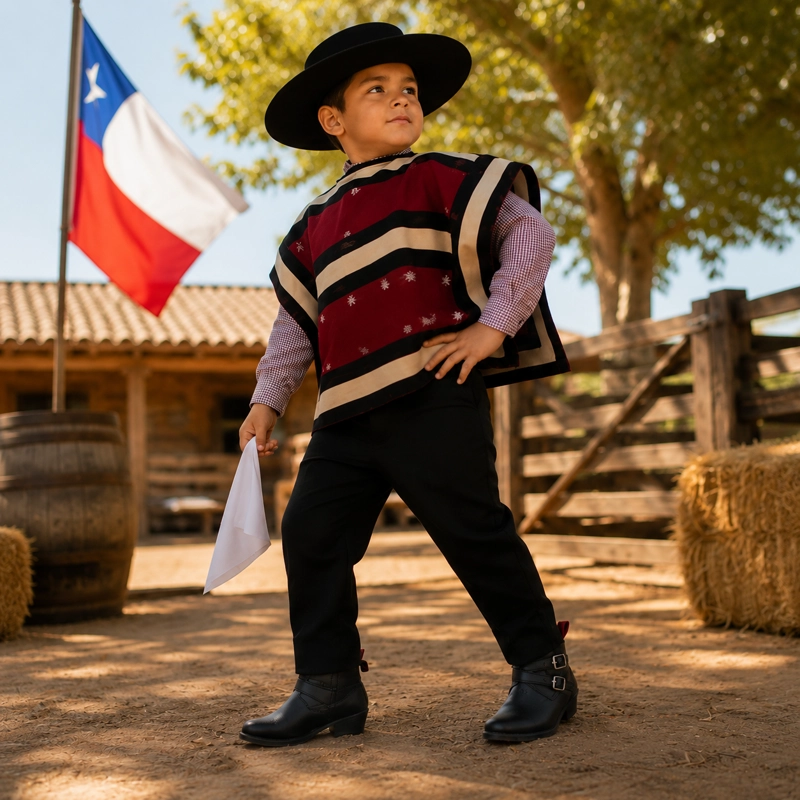 ZAPATO DE HUASO NIÑO DOBLE HEBILLA CON CIERRE 7295 - 3