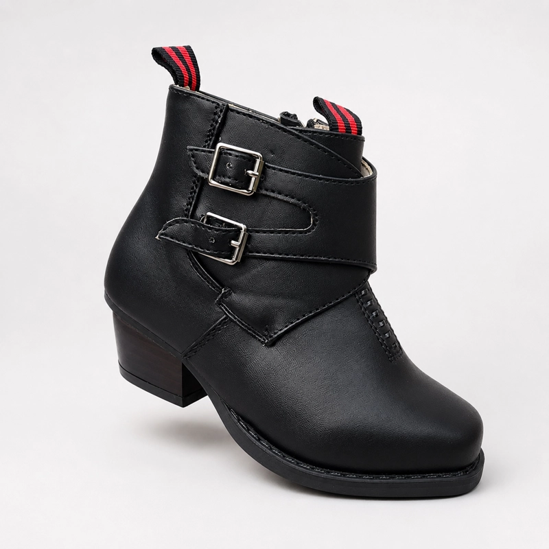 ZAPATO DE HUASO NIÑO DOBLE HEBILLA CON CIERRE 7295 - 6
