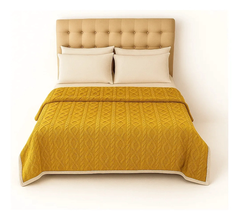 MANTA DE POLIE STER SHERPA ARMONIA AMARILLO 2 PLAZAS 200X230CM - 9
