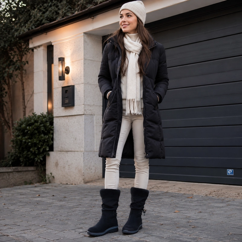 CALZADO MUJER BOTAS CAÑA MEDIA NEGRO CASUAL OTOÑO INVIERNO 7141 - 3