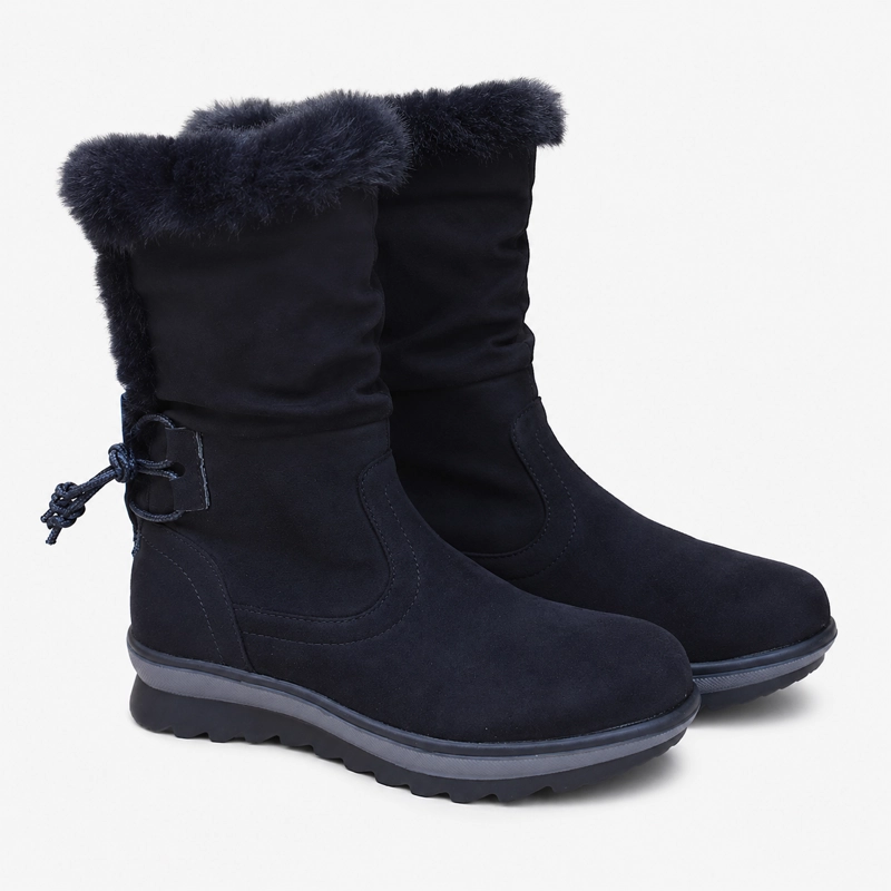 CALZADO MUJER BOTAS CAÑA MEDIA NEGRO CASUAL OTOÑO INVIERNO 7141 - 5