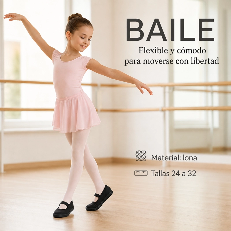 BALERINA INFANTIL DE LONA MULTIUSO PARA CUECA, COLEGIO Y USO DIARIO 7018 PARA HOGAR - 8
