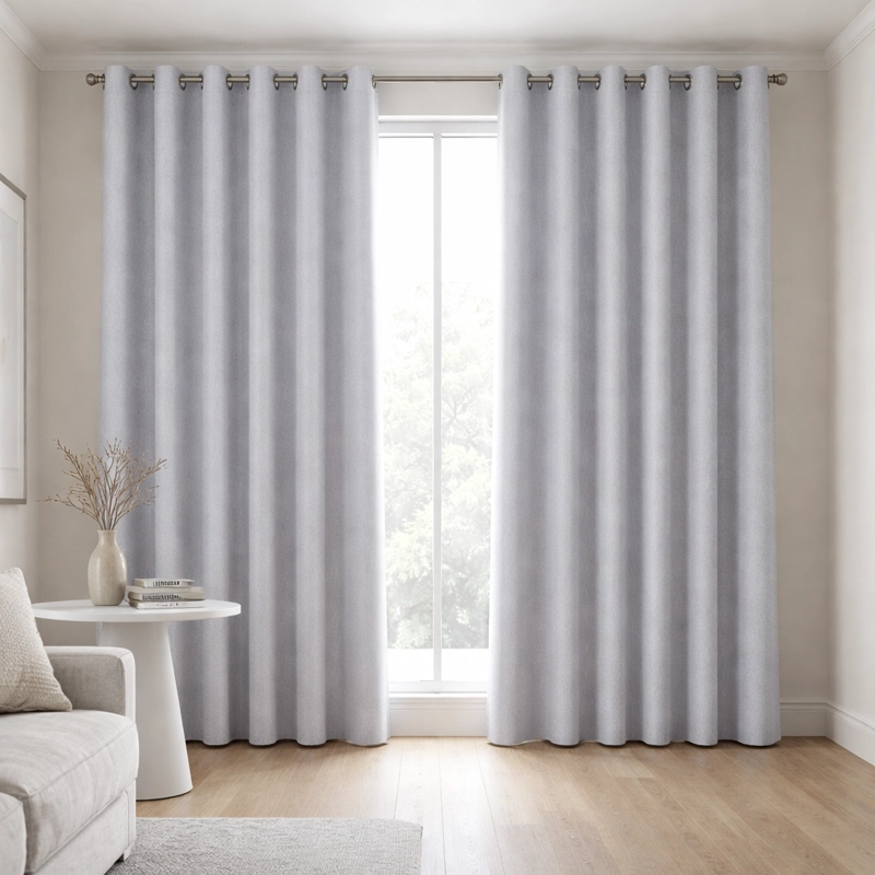 CORTINA BLACKOUT FORRO NEGRO GRIS 2 PAÑOS N°106 - 1