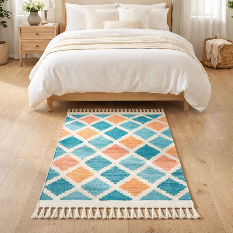 ALFOMBRA ELEGANTE DE LINO GRUESO 60X90CM 731 - 1