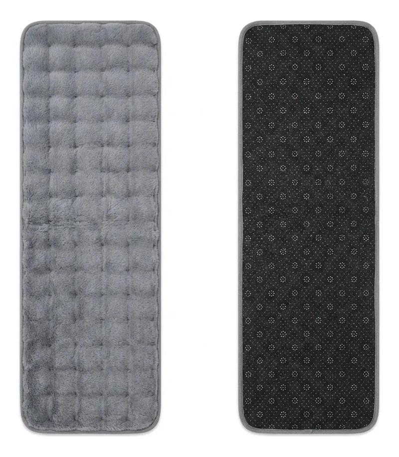 ALFOMBRA PASILLERA PELUDA BAJADA DE CAMA 602 - GRIS - 4