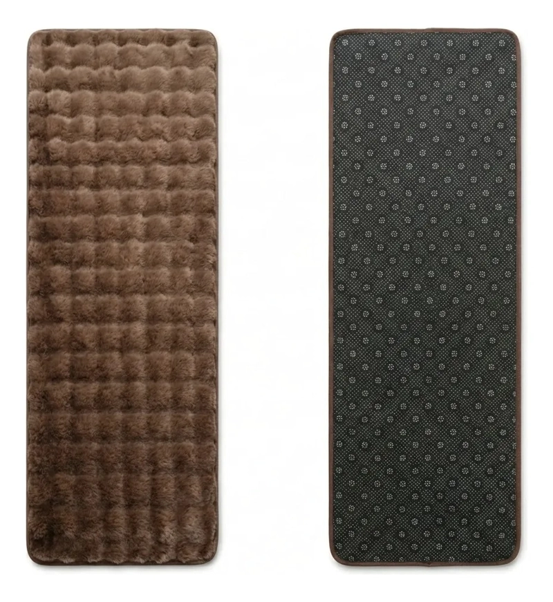 ALFOMBRA PASILLERA PELUDA BAJADA DE CAMA 602 - MARRON - 5