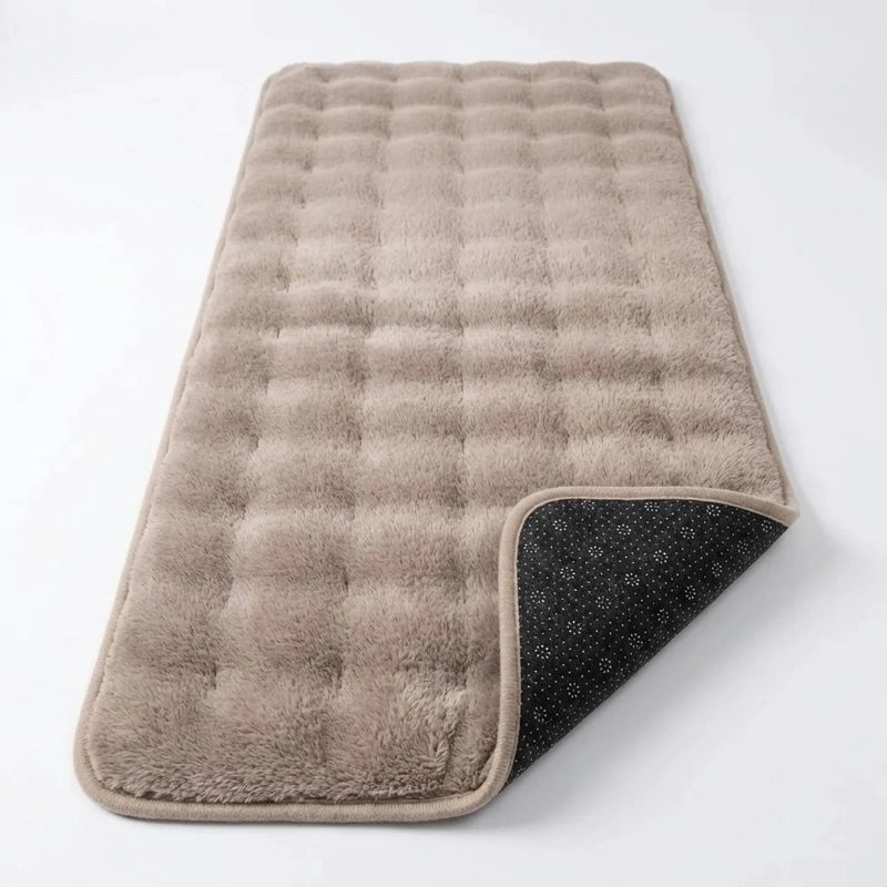 ALFOMBRA PASILLERA PELUDA BAJADA DE CAMA 602 - BEIGE - 1