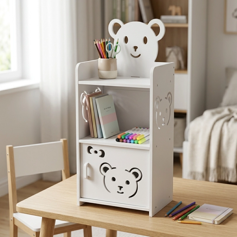ORGANIZADOR MINI OSO CON PUERTA PARA ACCESORIOS PAPELERIA - 1
