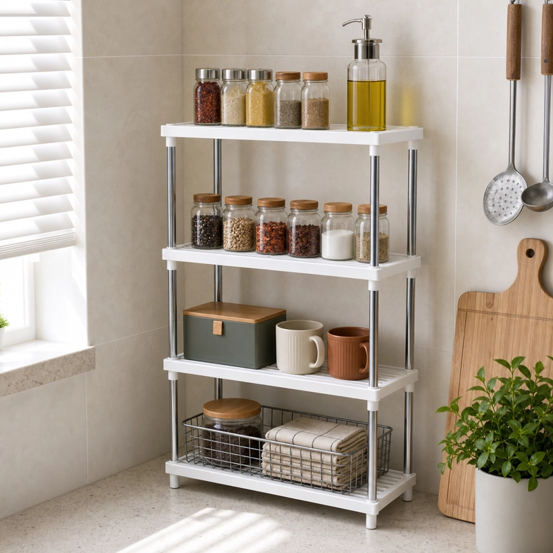 ORGANIZADOR PARA COCINA MULTIFUNCIONAL 4 NIVELES PLASTICO METAL 171 - 1