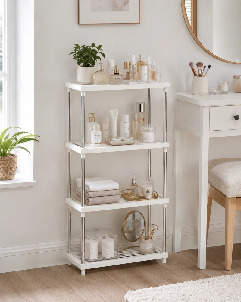 ORGANIZADOR DORMITORIO 171 MULTIFUNCIONAL 4 NIVELES BLANCO 84X40 CM - 1
