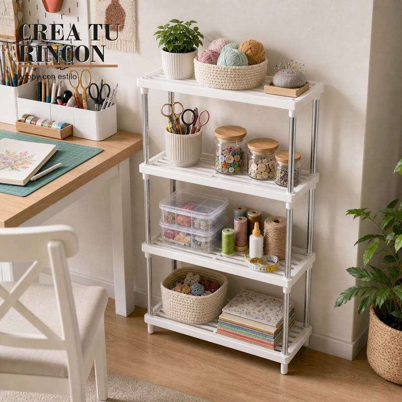 ORGANIZADOR MULTIFUNCIONAL MANUALIDADES 4 NIVELES PLASTICO METAL 171 - 1