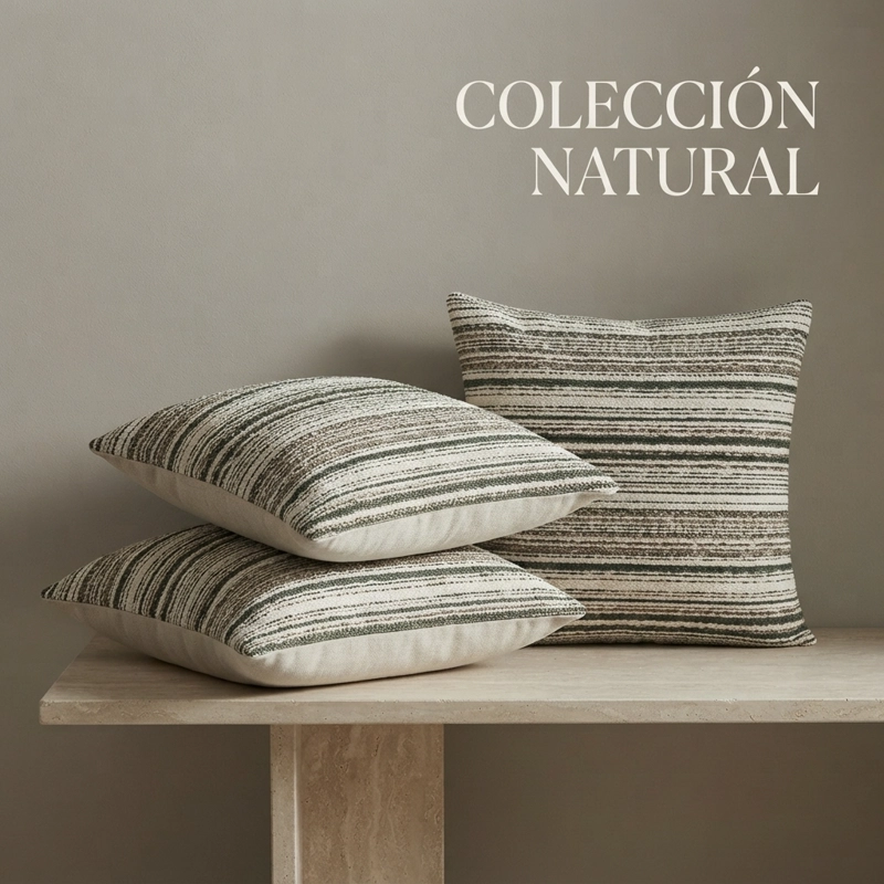 FUNDAS DECORATIVA 3 UNIDADES RUSTICO MODERNO VERDE  806 DISEÑO MODERNO - 3