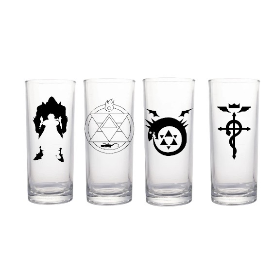 SET DE VASOS ALTOS ANIME FULLMETAL ALCHEMIST - 1