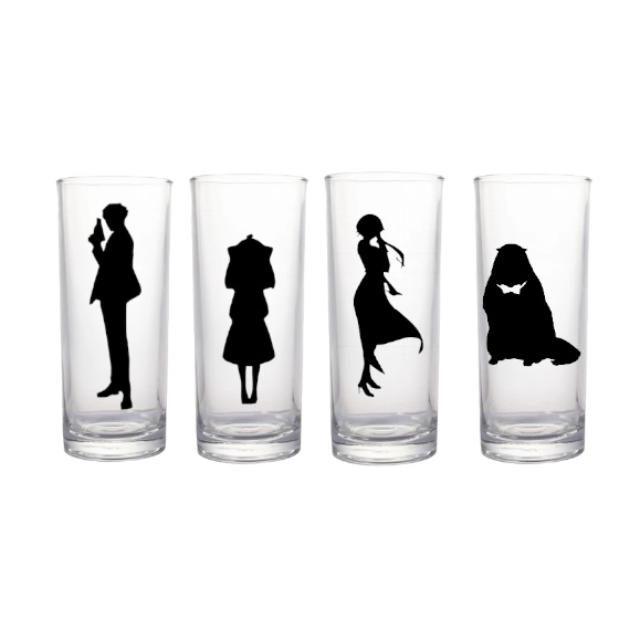 SET DE VASOS ANIME SPY FAMILY ANYA LOID YOR BOND - 1