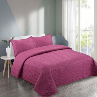 CUBRECAMA QUILT VERANO 2 PLAZAS - LILA - 1