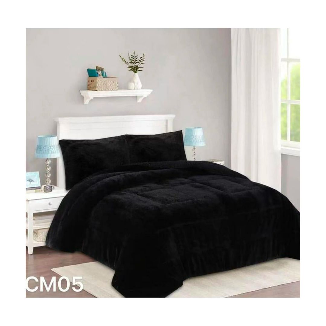 COBERTOR CHIPORRO PLUSH 2 PLAZAS - NEGRO - 1