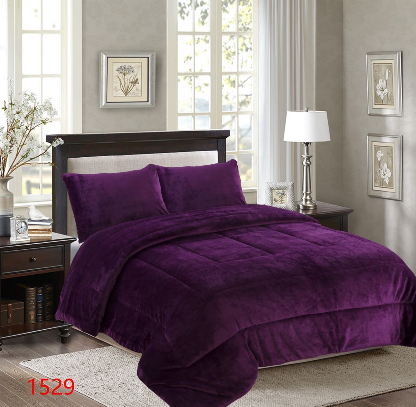 COBERTOR CHIPORRO KING - MORADO - 1