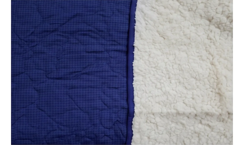 CUBRECAMA 1.5 PLAZA AZUL QUILT SHERPA M922 - 3
