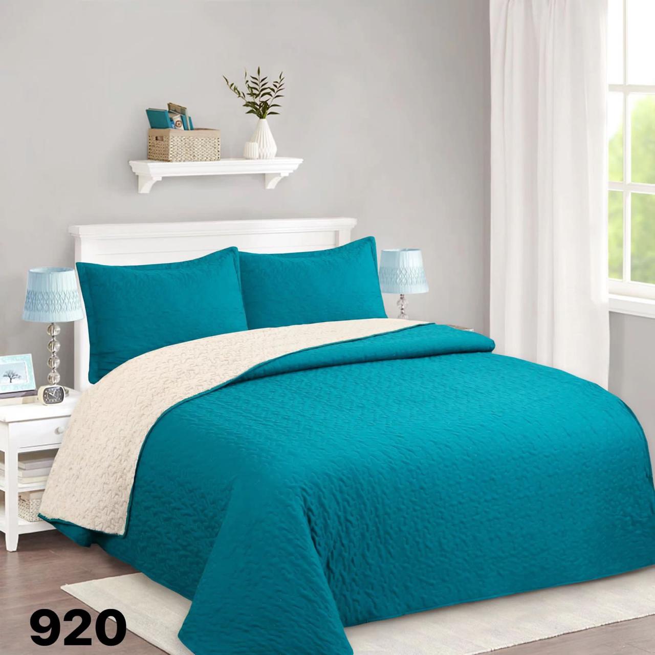 CUBRECAMA QUILT SHERPA 1.5 PLAZAS - PETRÓLEO M920 - 1