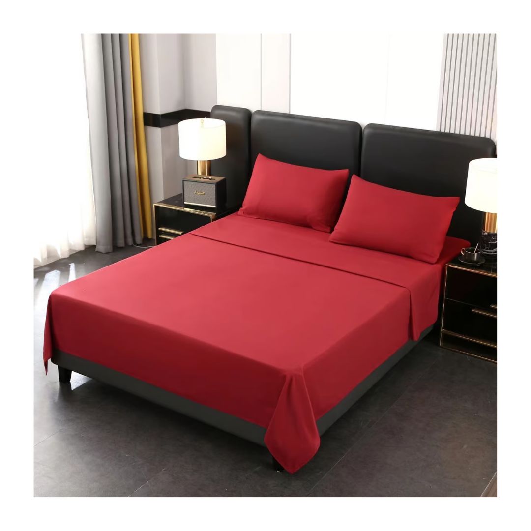SET SÁBANAS 1.5 PLAZAS 144 HILOS BURDEO - 1