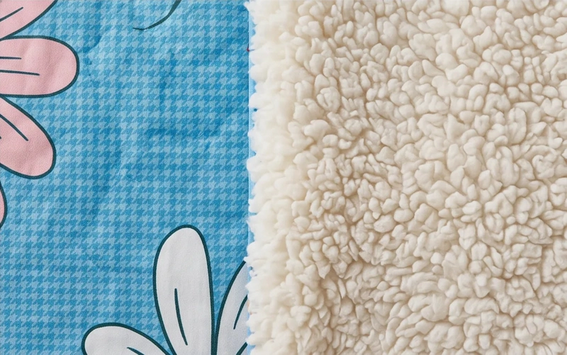 CUBRECAMA 1.5 PLAZAS CELESTE QUILT SHERPA MUNDO FLORAL MICHELLE M941 - 3