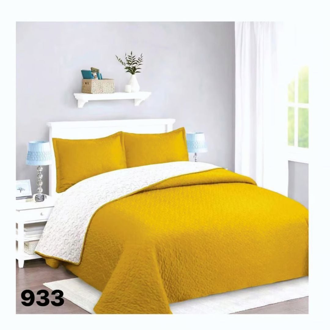 CUBRECAMA 2 PLAZAS MOSTAZA SHERPA QUILT ME933 - 1