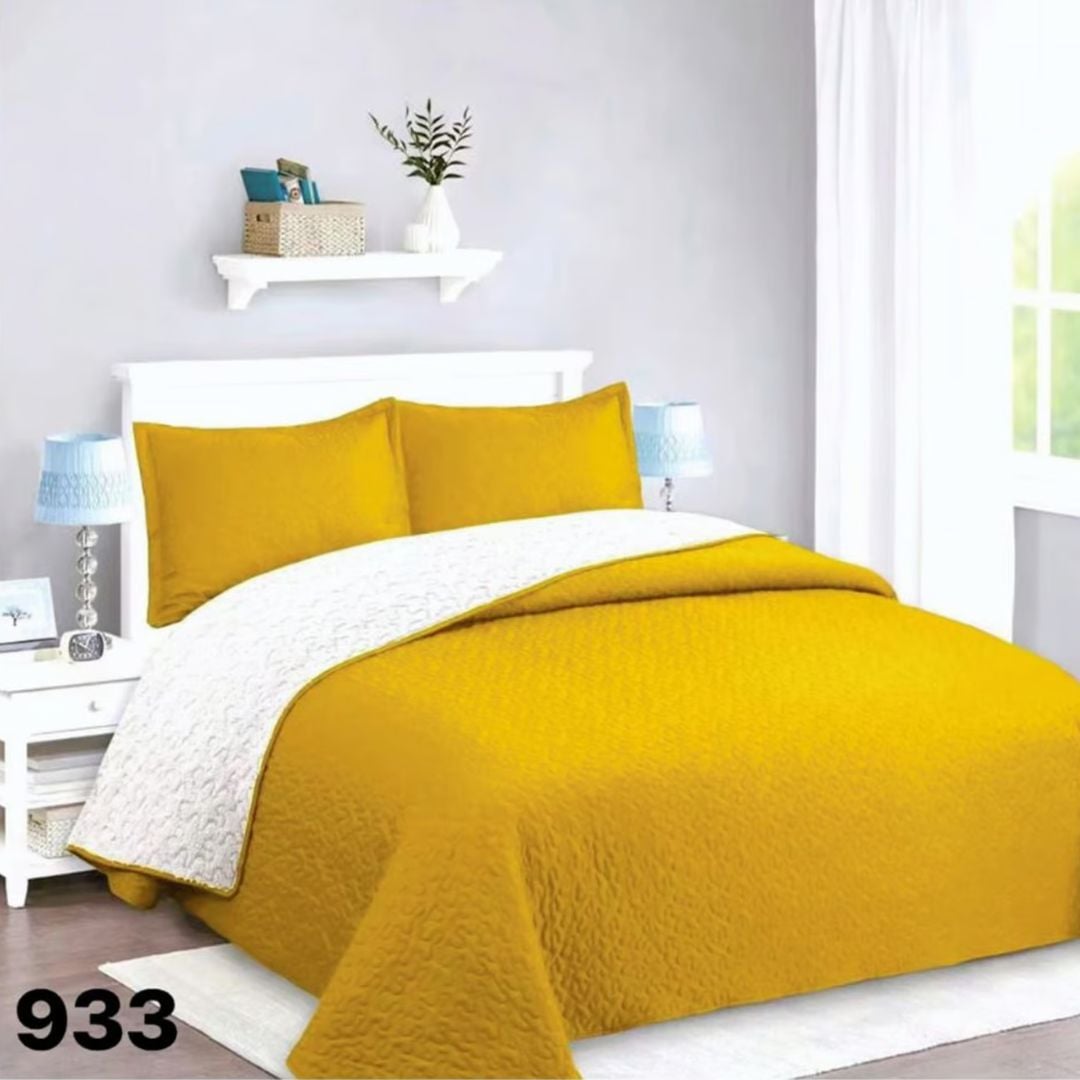 CUBRECAMA MOSTAZA SHERPA QUILT KING M933 - 1