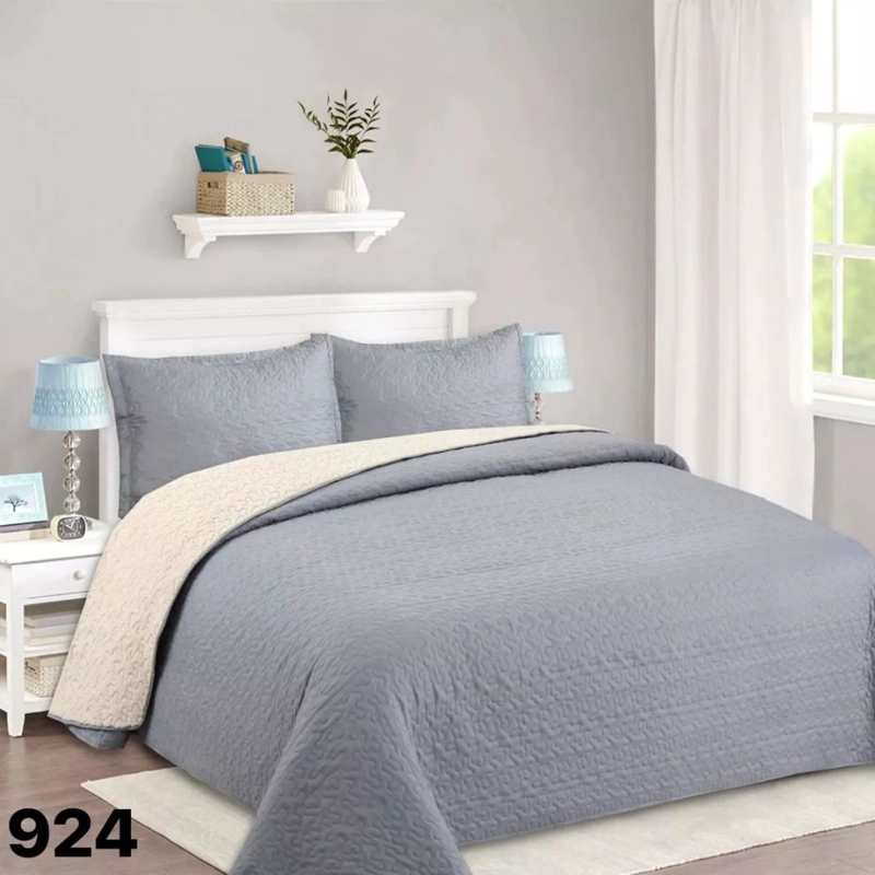 CUBRECAMA GRIS SHERPA QUILT KING M924 - 1