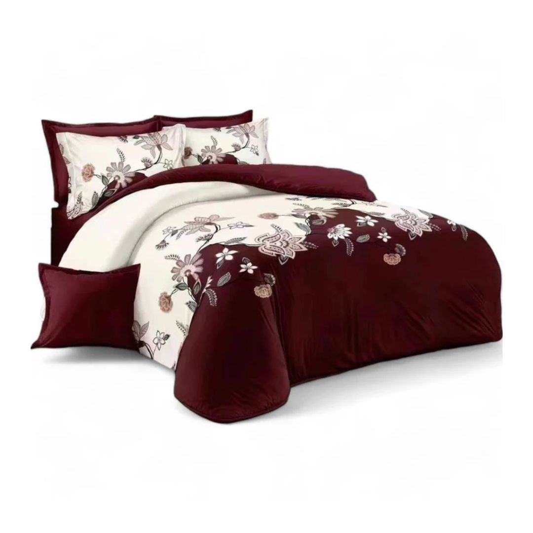 CUBRECAMA BURDEO QUILT VERANO 1.5 PLAZAS CREMA HOJAS KFL150 - 1
