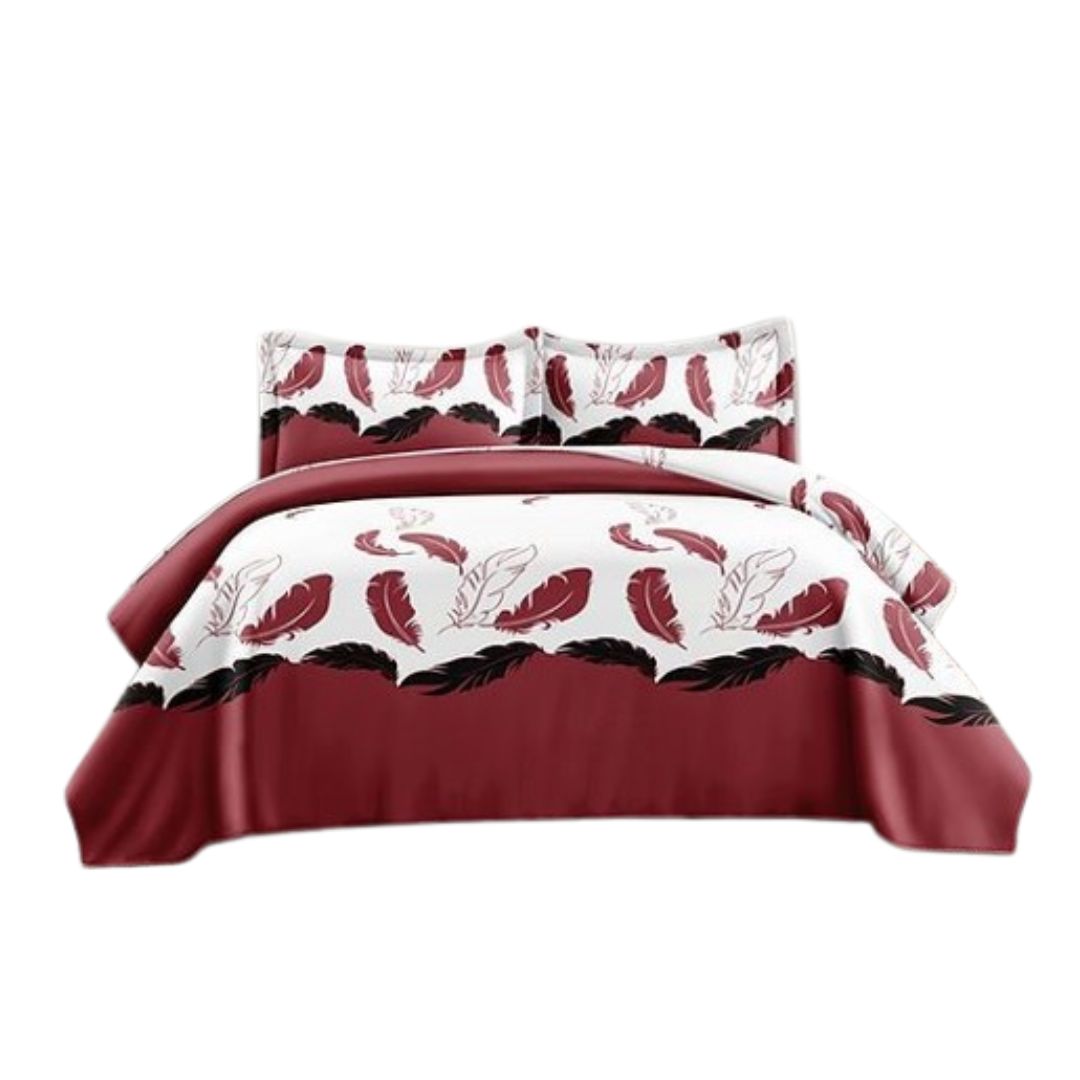 CUBRECAMA BURDEO QUILT VERANO 2 PLAZAS BLANCO PLUMAS FLH2025 - 1