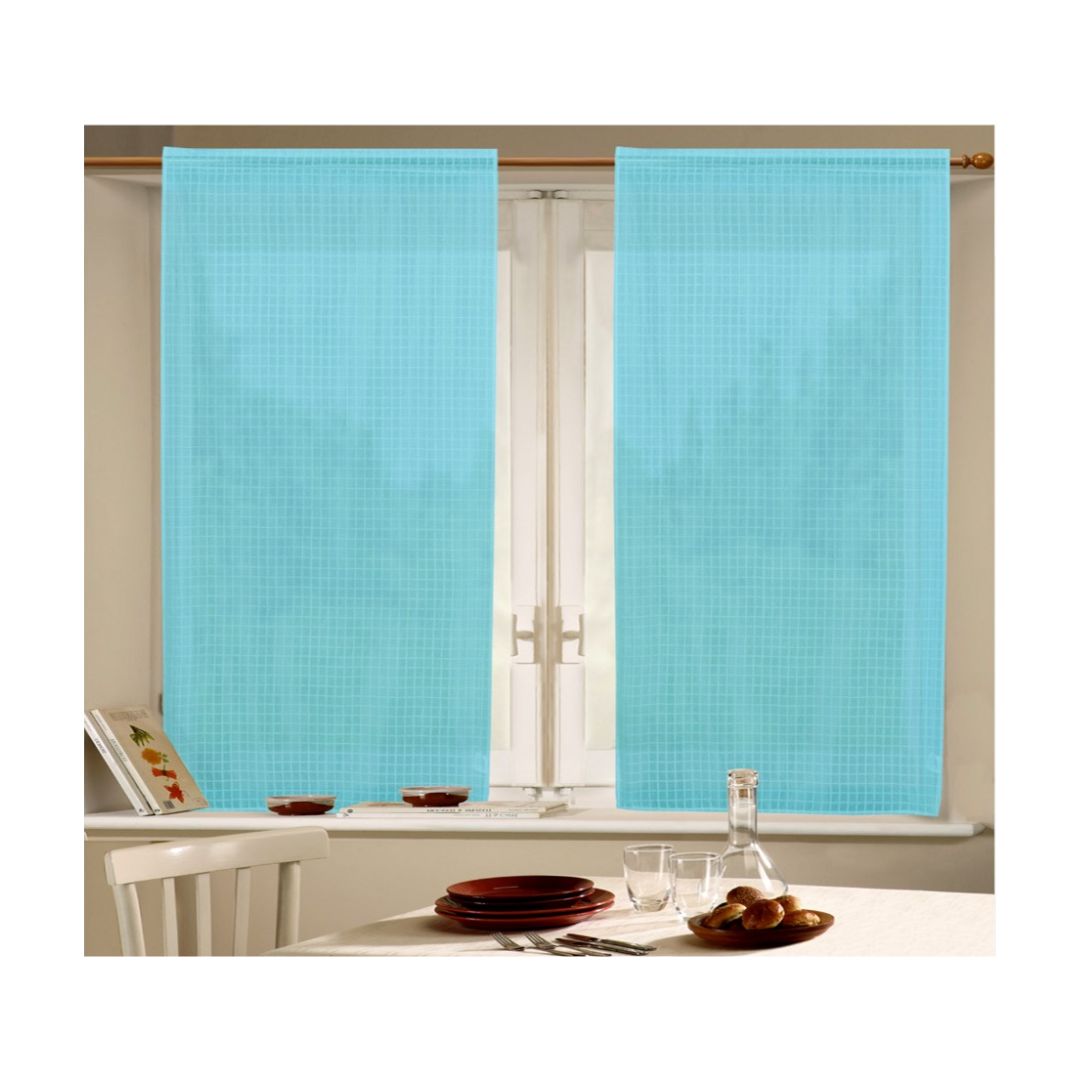 CORTINA VISILLO DE COCINA 150 X 70 CM - CELESTE CUADRILLE - 1
