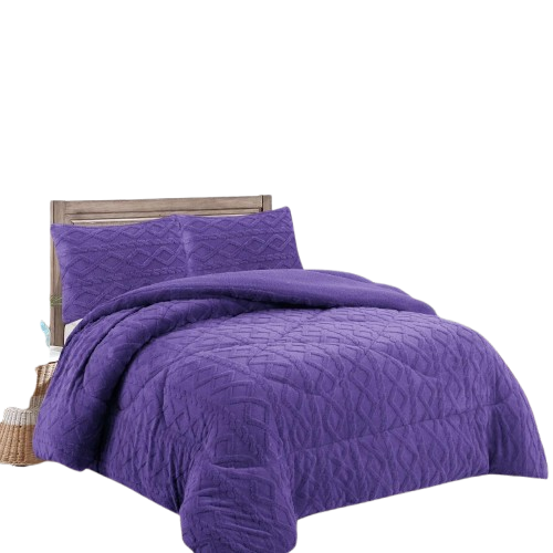 COBERTOR CHIPORRO TEXTURIZADO 2 PLAZAS - MORADO TH010 - 1