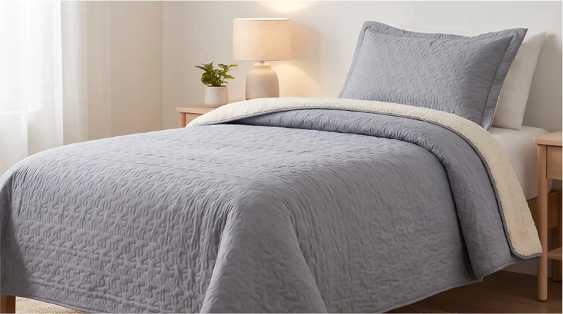 CUBRECAMA SHERPA 1.5 PLAZAS - GRIS M924 - 5