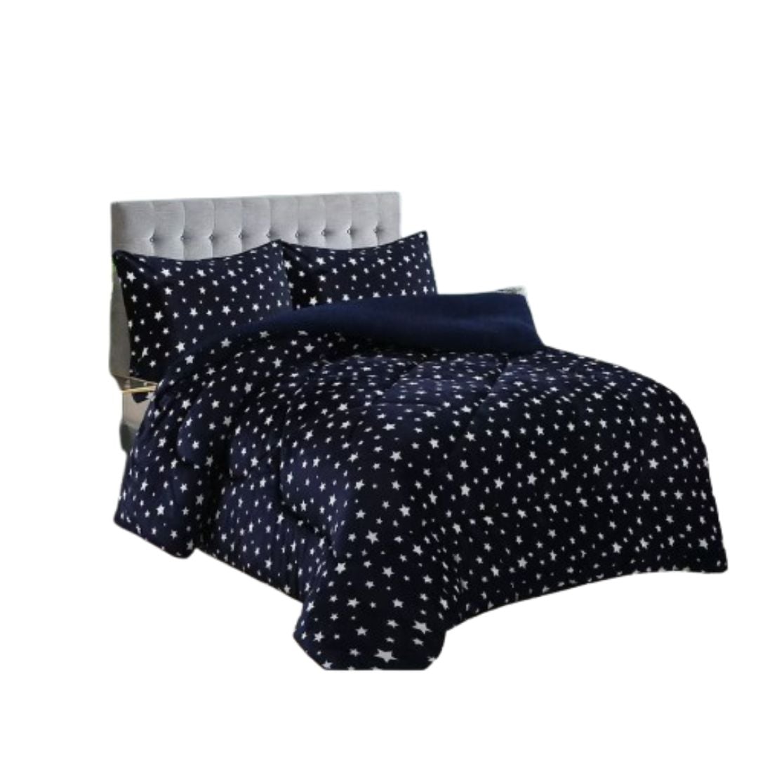 COBERTOR CHIPORRO INVIERNO 1.5 PLAZAS - AZUL MARINO ESTRELLA 185 - 1