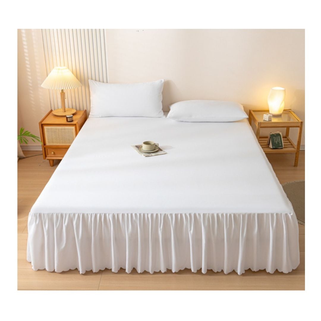 FALDÓN DE CAMA 1.5 PLAZAS PROTECTOR BASE - BLANCO - 1
