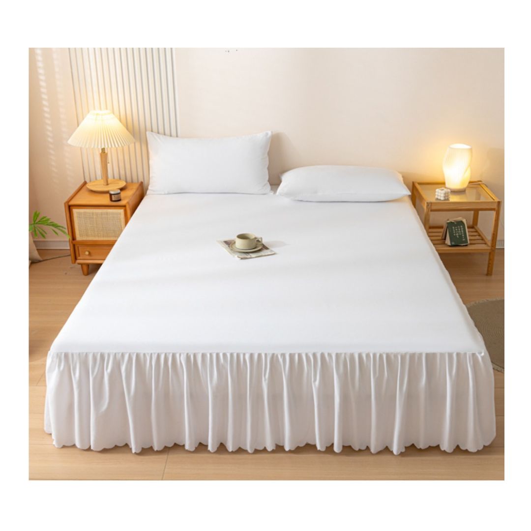 FALDÓN DE CAMA 2 PLAZAS PROTECTOR BASE - BLANCO - 1