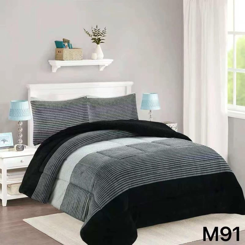 COBERTOR CHIPORRO INVIERNO 2 PLAZAS - NEGRO MATIZ M91 - 4